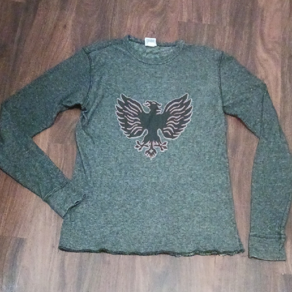 Old Navy Dark Gray Long Sleeve with Eagle Graphic